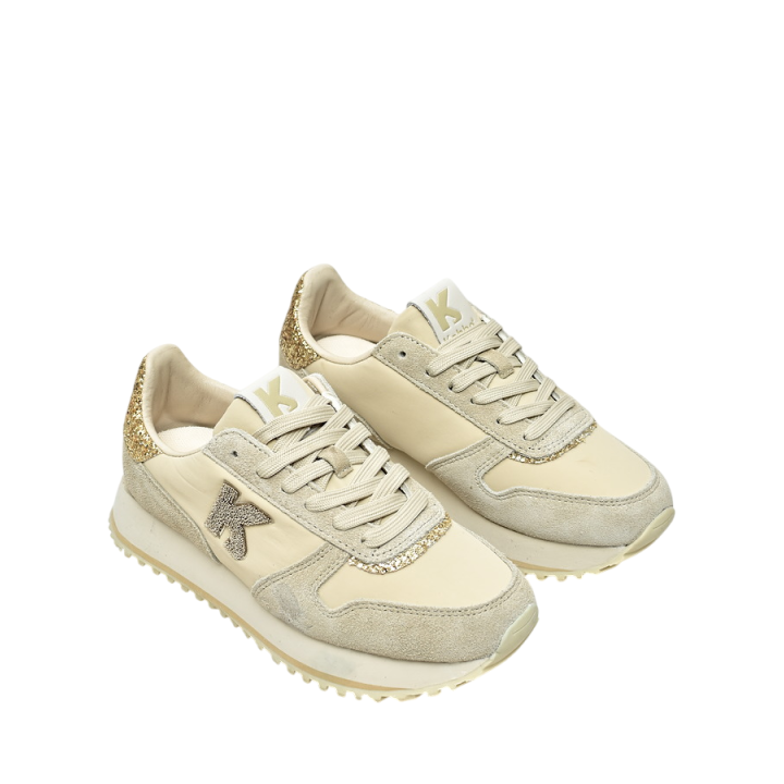 Sneakersy damskie Kobbo 100103 Beż