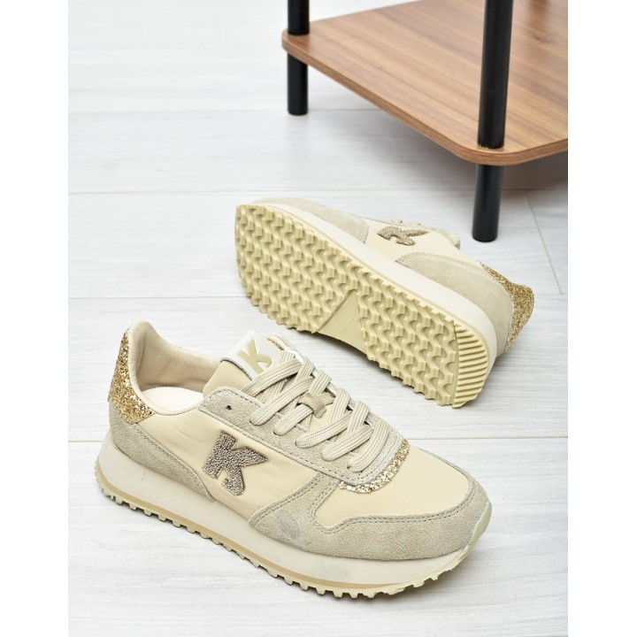 Sneakersy damskie Kobbo 100103 Beż