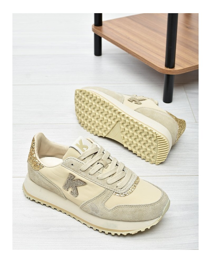 Sneakersy damskie Kobbo 100103 Beż