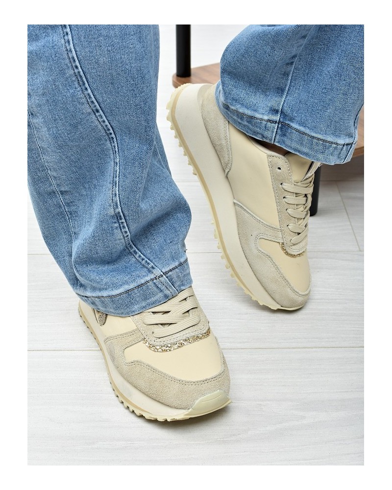 Sneakersy damskie Kobbo 100103 Beż