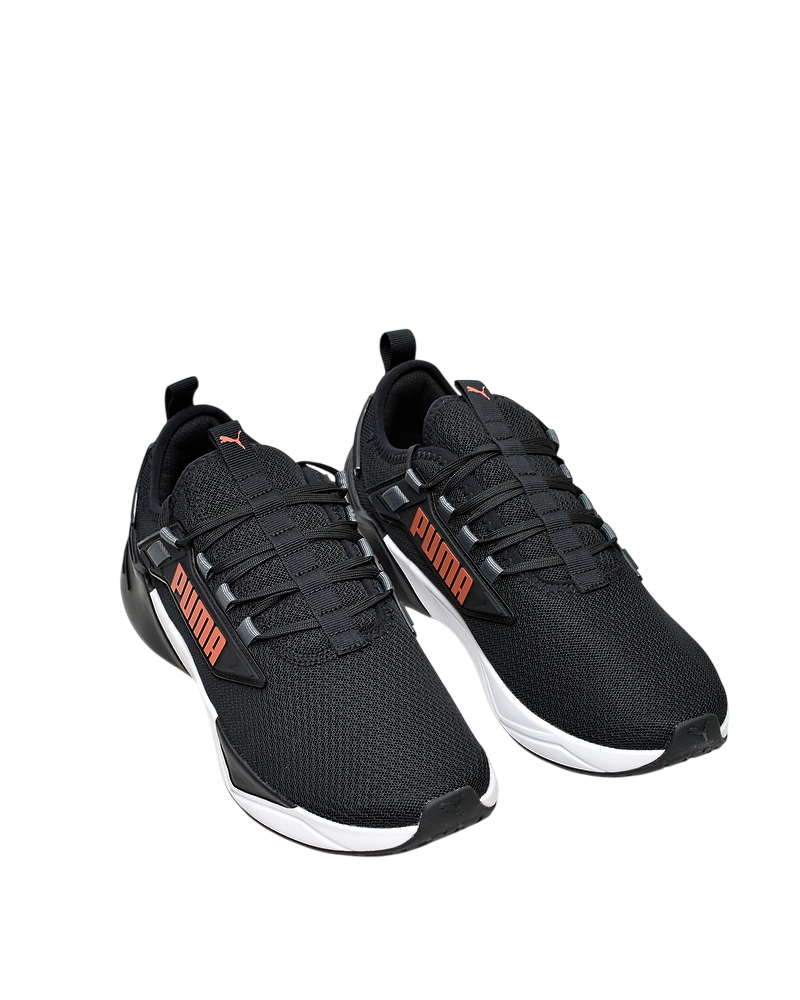 Obuwie młodzieżowe Puma 379478-51 Czarno-Pomarańczowe