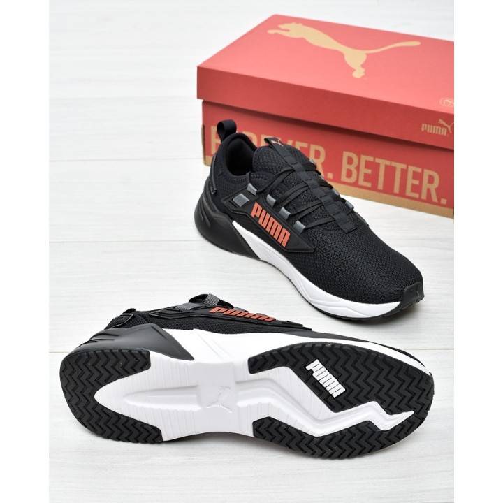 Obuwie młodzieżowe Puma 379478-51 Czarno-Pomarańczowe