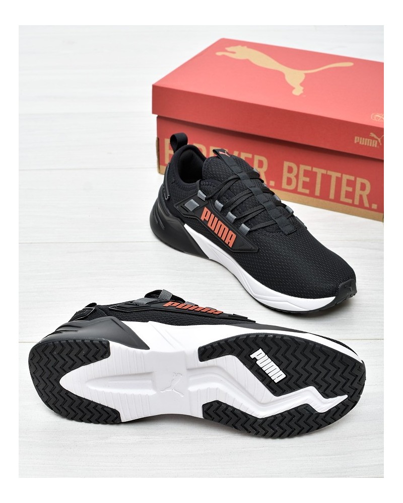 Obuwie młodzieżowe Puma 379478-51 Czarno-Pomarańczowe