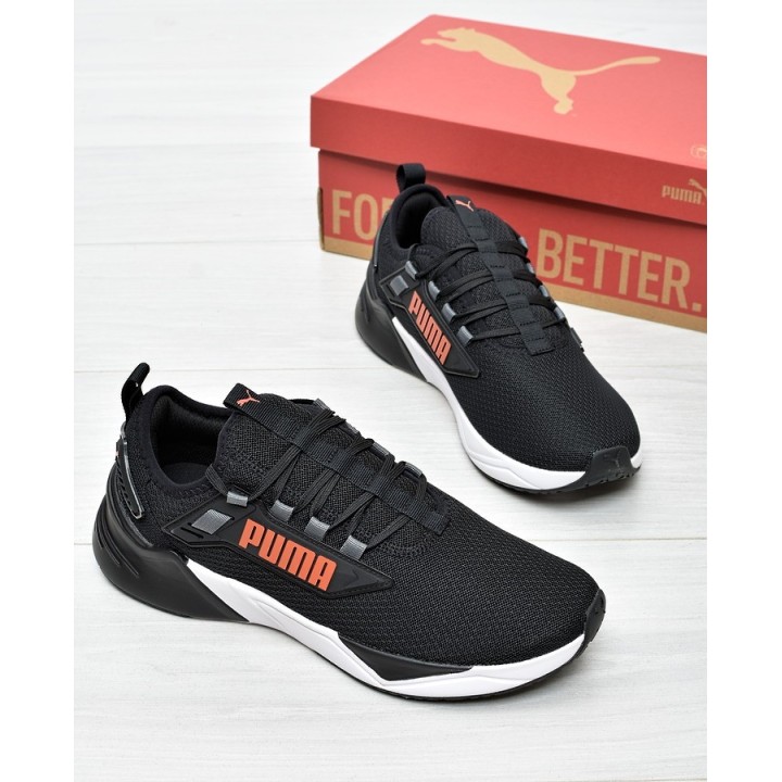 Obuwie młodzieżowe Puma 379478-51 Czarno-Pomarańczowe