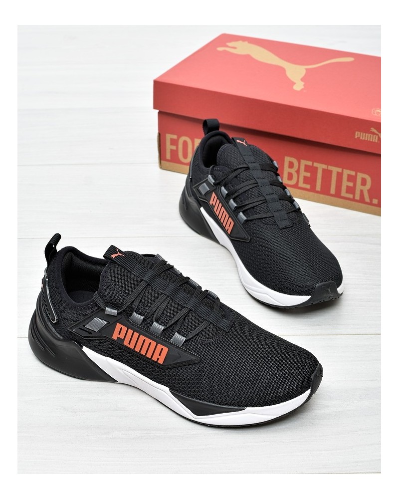 Obuwie młodzieżowe Puma 379478-51 Czarno-Pomarańczowe