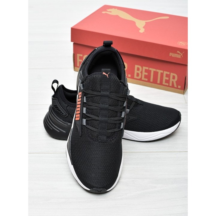 Obuwie młodzieżowe Puma 379478-51 Czarno-Pomarańczowe