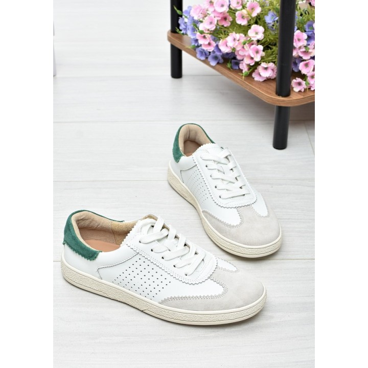 Sneakersy damskie Vinceza 79593 Biało-Zielone