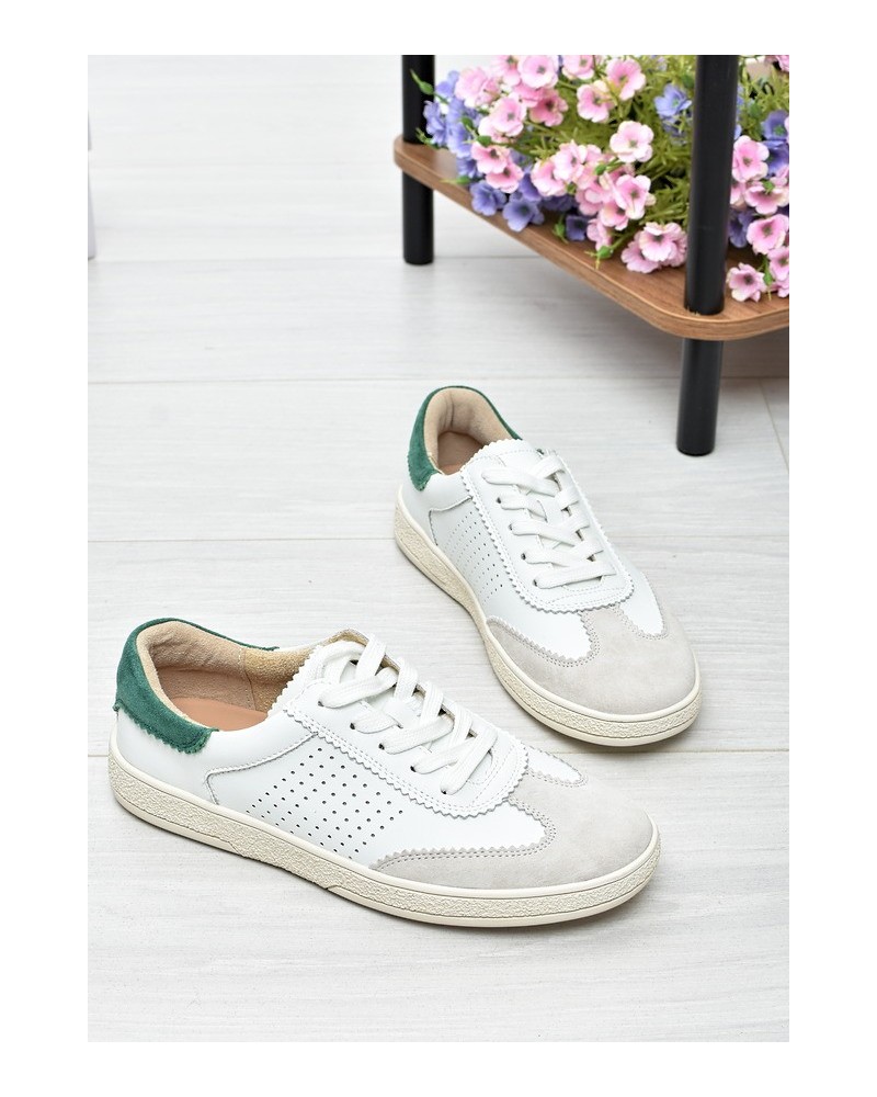 Sneakersy damskie Vinceza 79593 Biało-Zielone