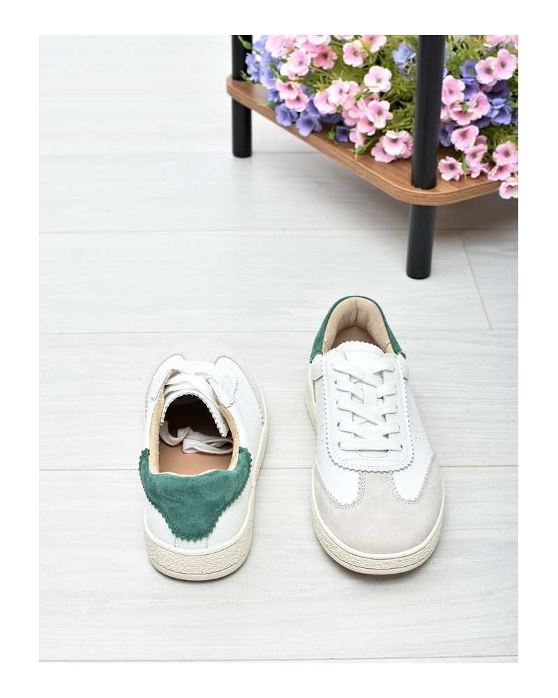 Sneakersy damskie Vinceza 79593 Biało-Zielone