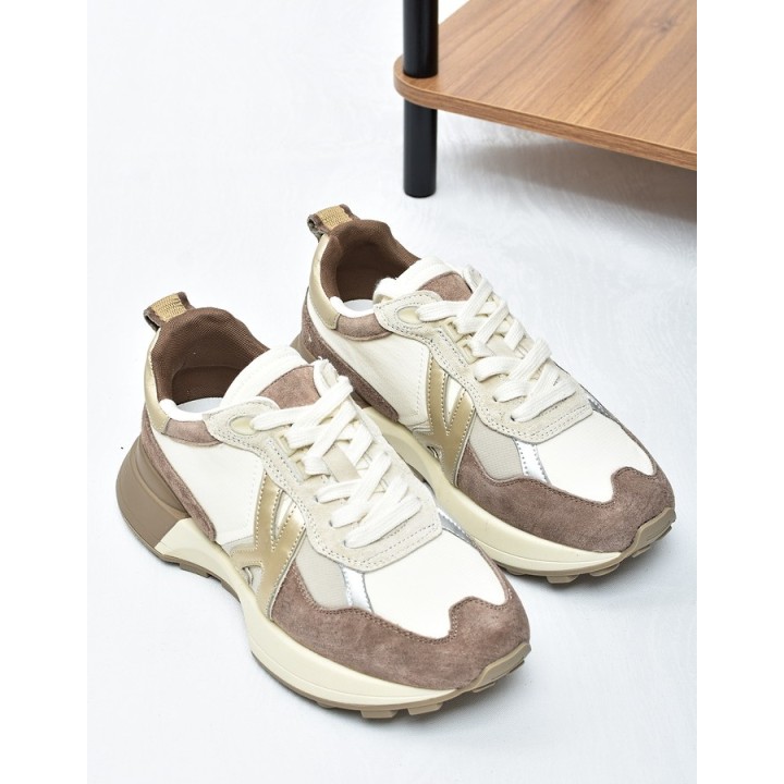 Sneakersy damskie Kobbo 66954 Beż
