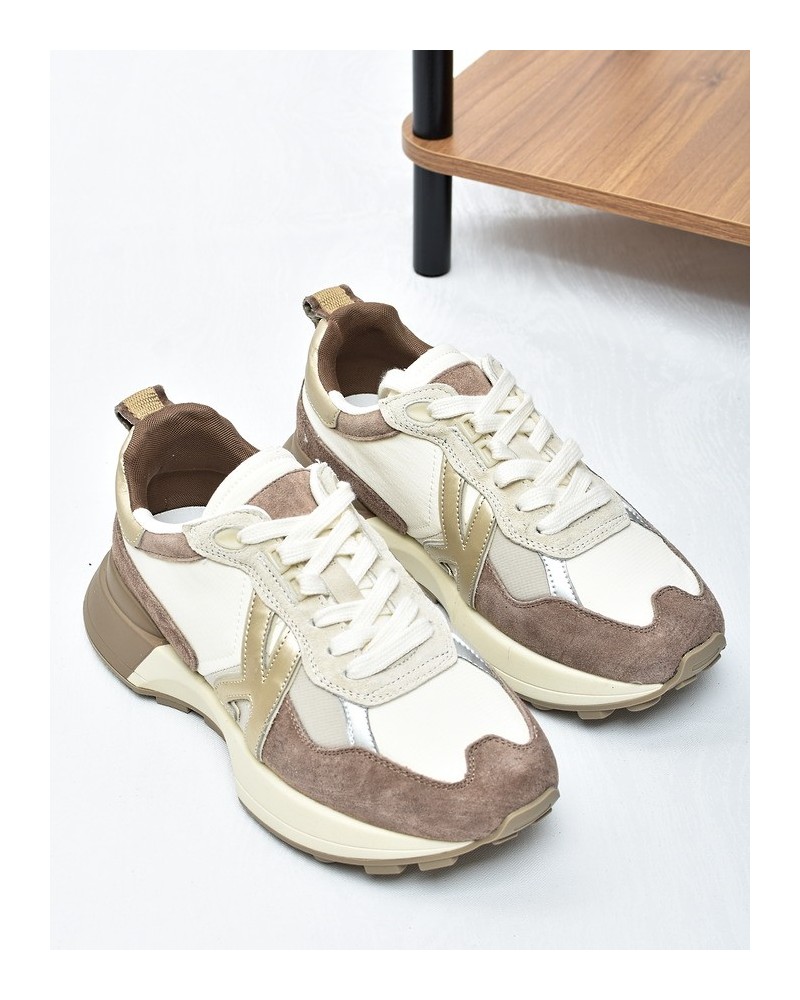 Sneakersy damskie Kobbo 66954 Beż