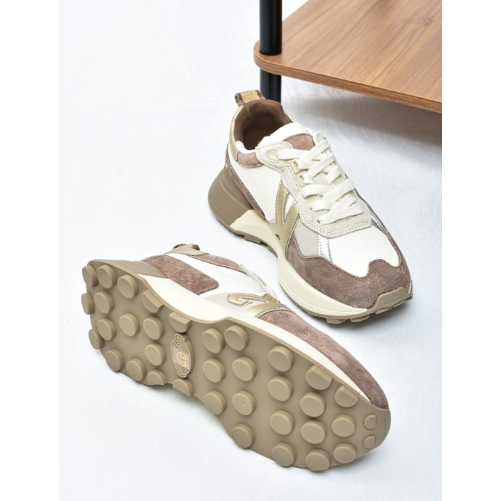 Sneakersy damskie Kobbo 66954 Beż