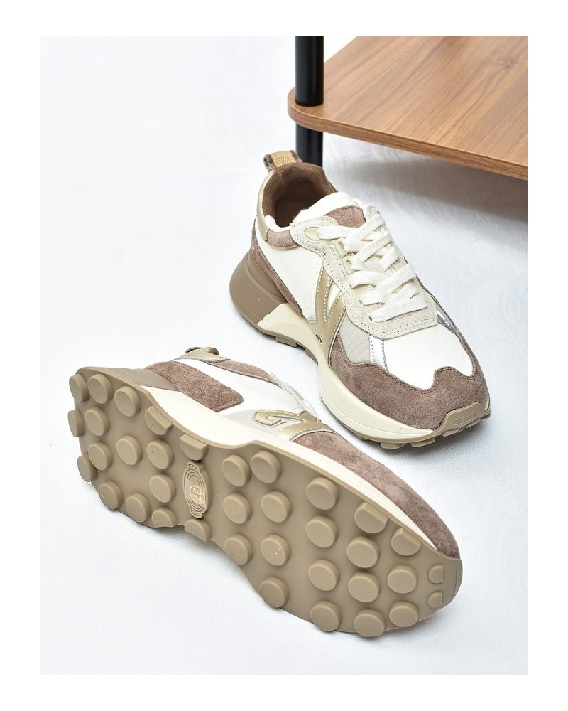 Sneakersy damskie Kobbo 66954 Beż