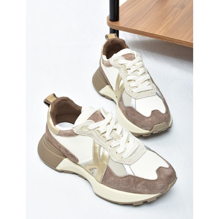 Sneakersy damskie Kobbo 66954 Beż