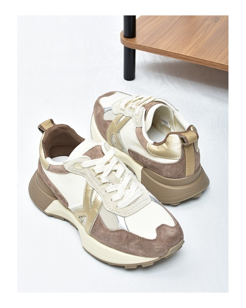 Sneakersy damskie Kobbo 66954 Beż