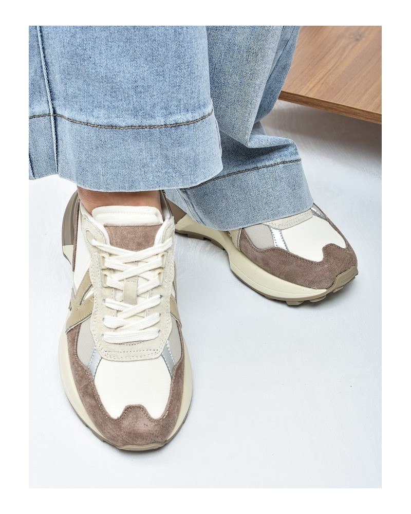 Sneakersy damskie Kobbo 66954 Beż