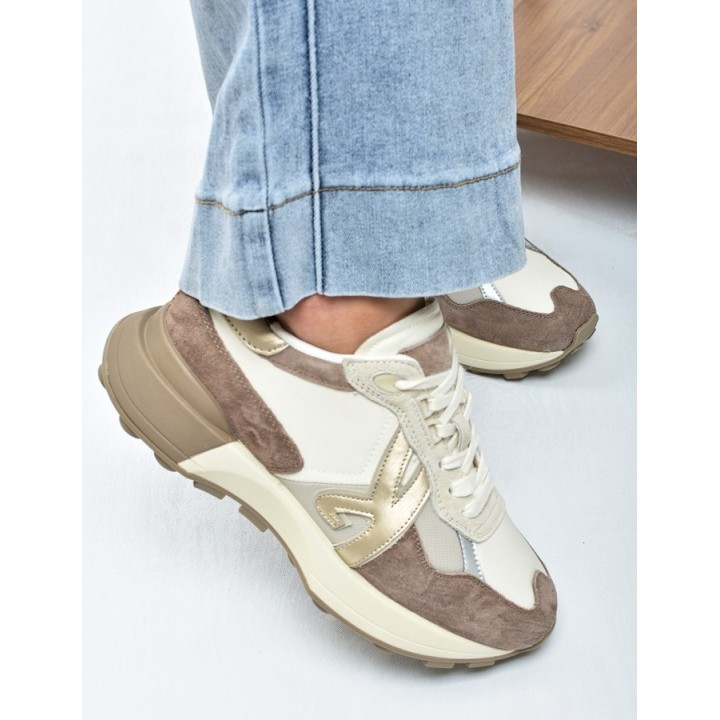 Sneakersy damskie Kobbo 66954 Beż