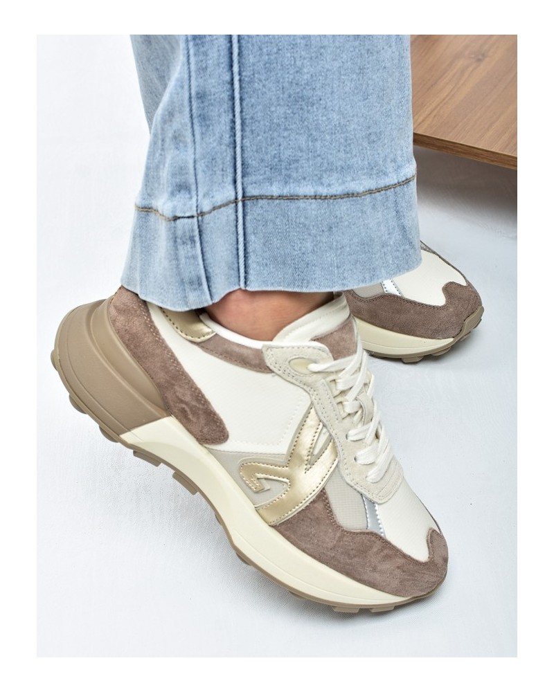 Sneakersy damskie Kobbo 66954 Beż