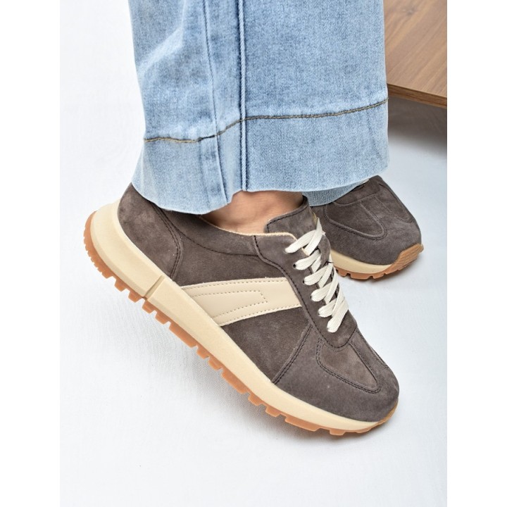 Sneakersy damskie Vinceza 93219 Brąz