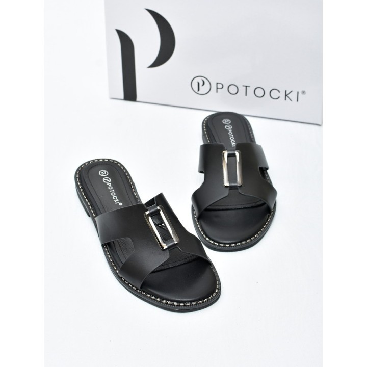 Klapki damskie Potocki 43352 Czarne