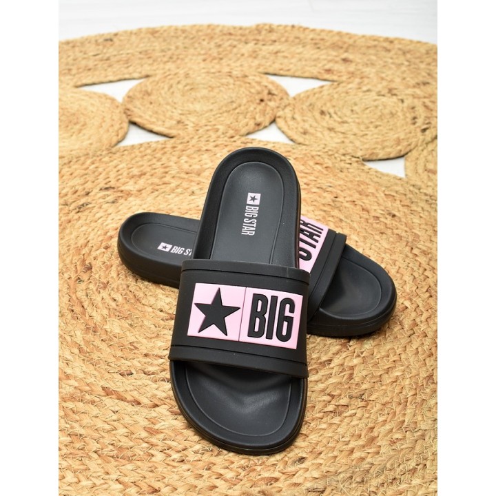 Klapki basenowe Big Star TT274A010 Czarno-Różowe