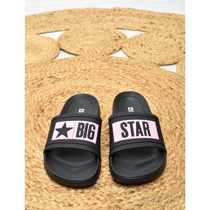 Klapki basenowe Big Star TT274A010 Czarno-Różowe