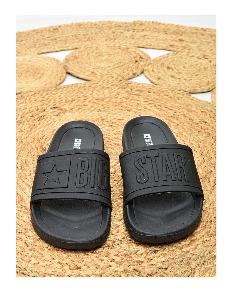 Klapki męskie basenowe Big Star DD174690 Czarne