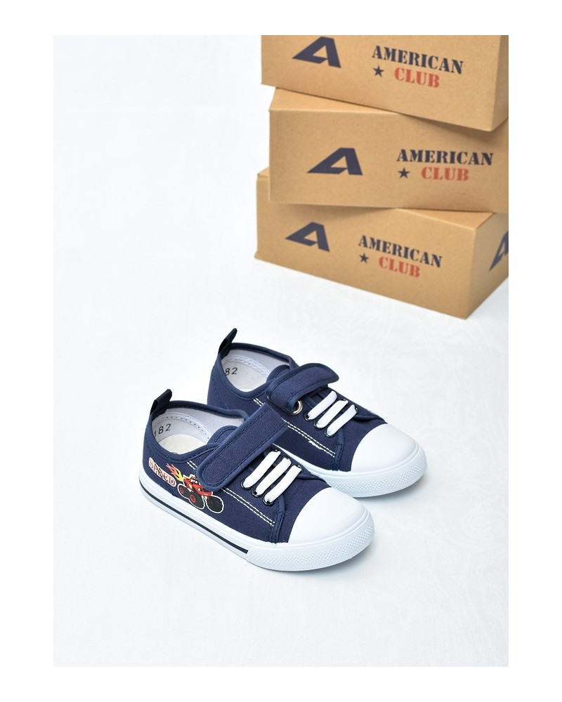 Trampki dziecięce American TEN182 Granat