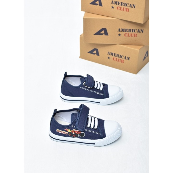 Trampki dziecięce American TEN182 Granat