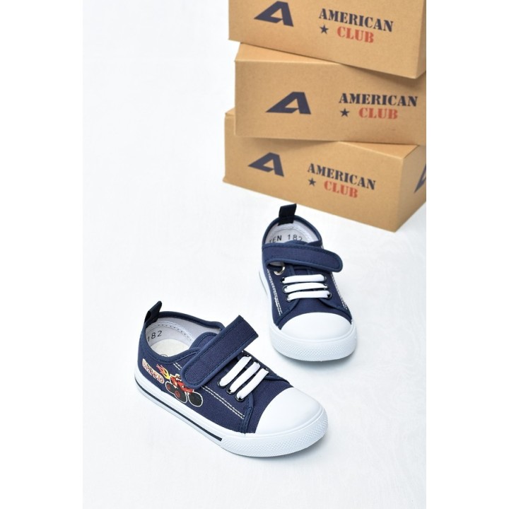 Trampki dziecięce American TEN182 Granat