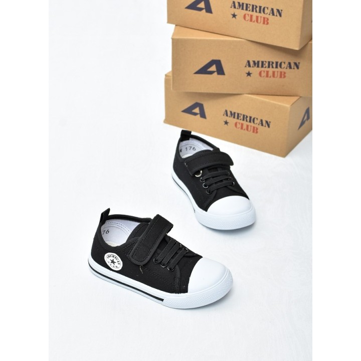 Trampki dziecięce American TEN176 Czarne