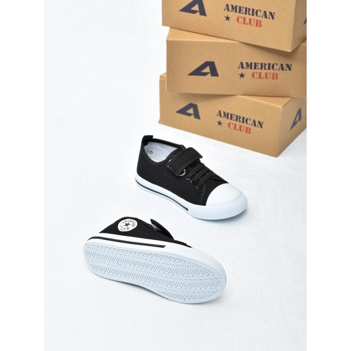 Trampki dziecięce American TEN176 Czarne