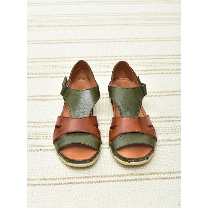 Sandały damskie skórzane LaAzaria 5617 Brąz/Khaki