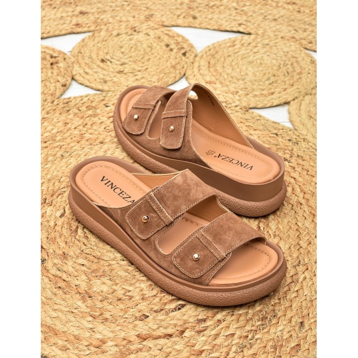 Klapki damskie Vinceza 66916 Camel