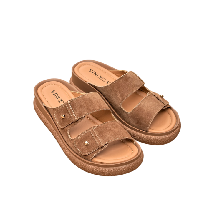 Klapki damskie Vinceza 66916 Camel