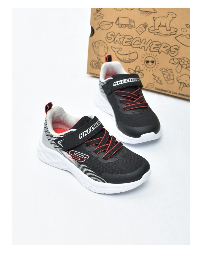 Obuwie dziecięce sportowe Skechers 403924L Czarno-Srebrne