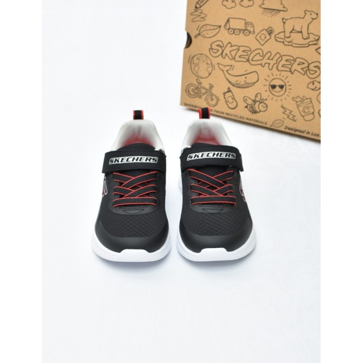 Obuwie dziecięce sportowe Skechers 403924L Czarno-Srebrne