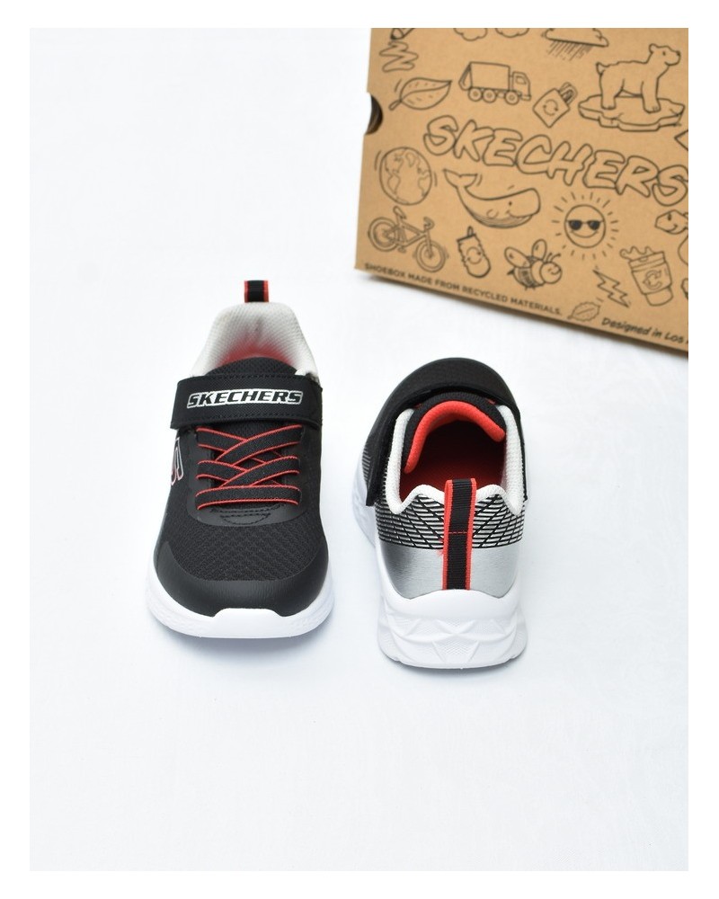 Obuwie dziecięce sportowe Skechers 403924L Czarno-Srebrne