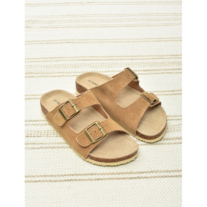 Klapki damskie Vinceza 101330 Camel