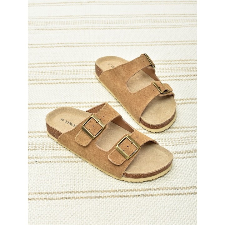 Klapki damskie Vinceza 101330 Camel