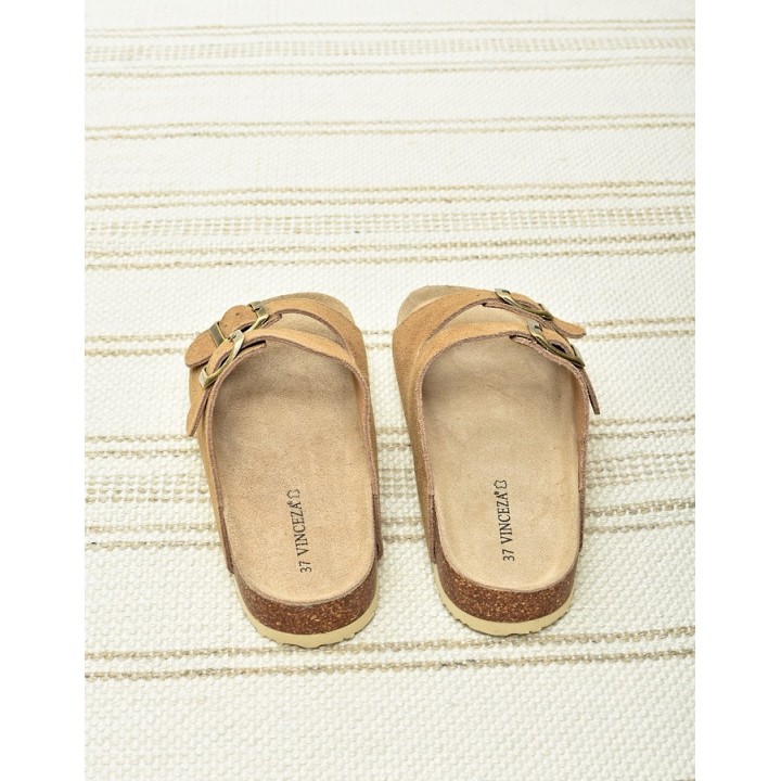 Klapki damskie Vinceza 101330 Camel