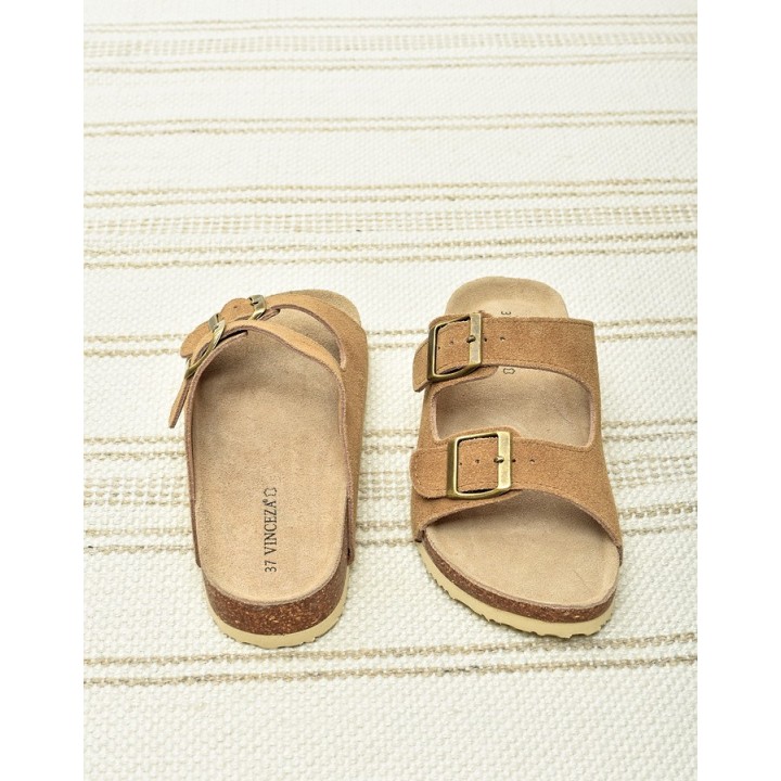 Klapki damskie Vinceza 101330 Camel