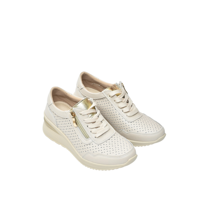 Sneakersy ażurkowe damskie Vinceza 95442 Beż
