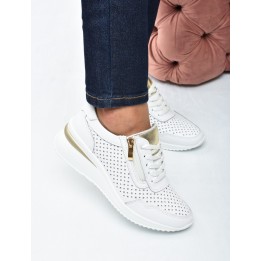 Sneakersy ażurkowe damskie Vinceza 95442 Białe