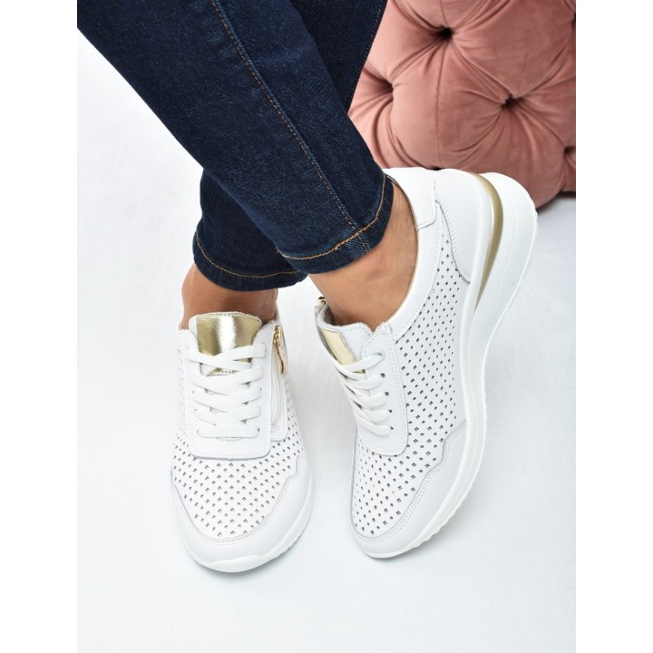 Sneakersy ażurkowe damskie Vinceza 95442 Białe