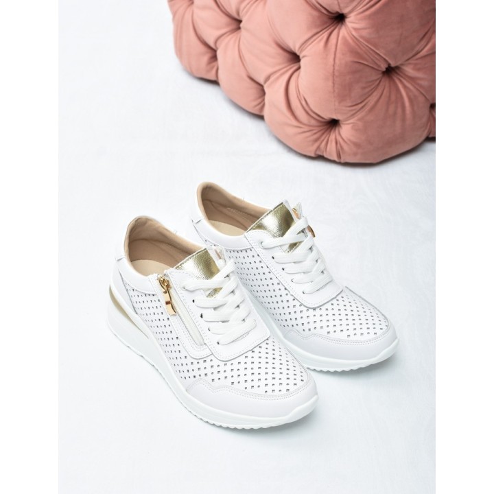 Sneakersy ażurkowe damskie Vinceza 95442 Białe
