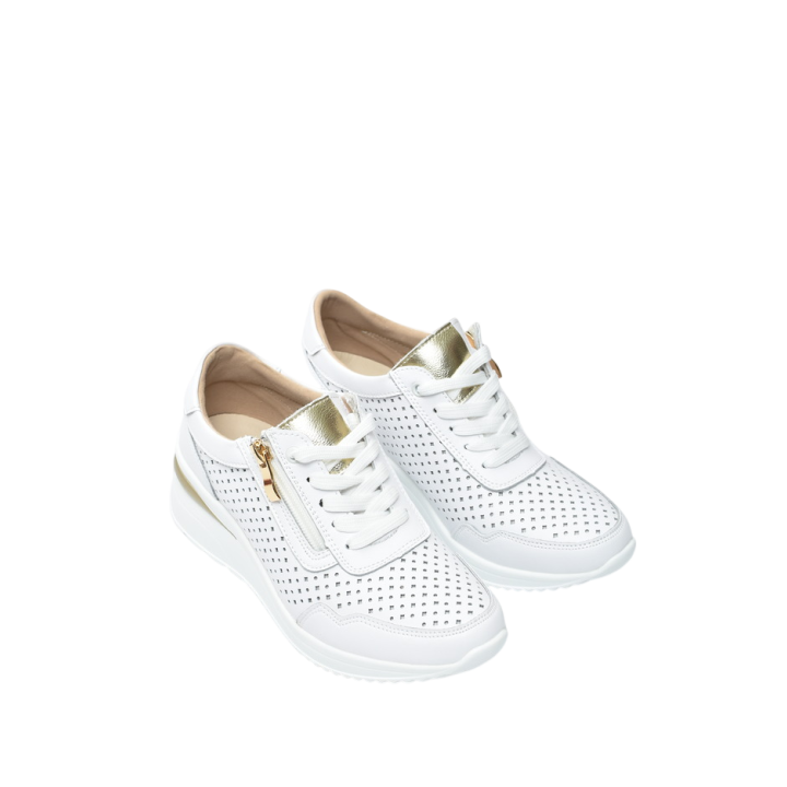 Sneakersy ażurkowe damskie Vinceza 95442 Białe