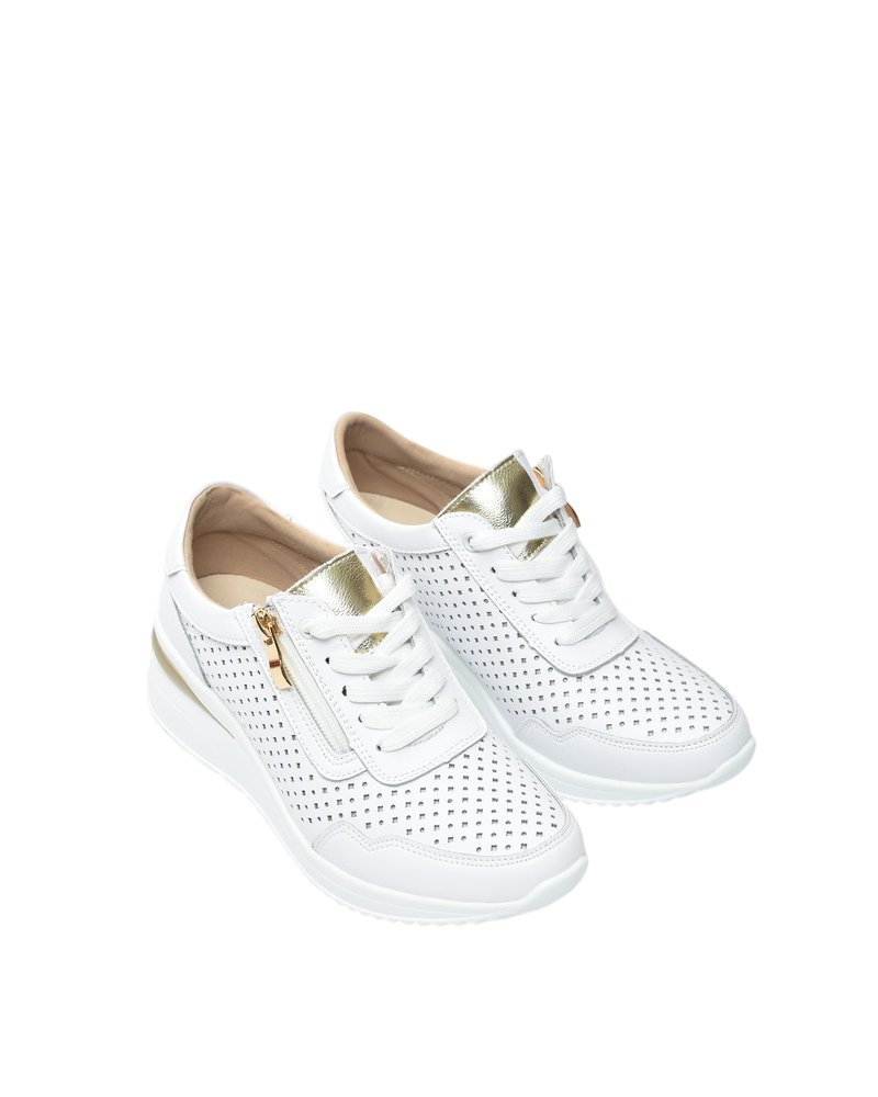 Sneakersy ażurkowe damskie Vinceza 95442 Białe