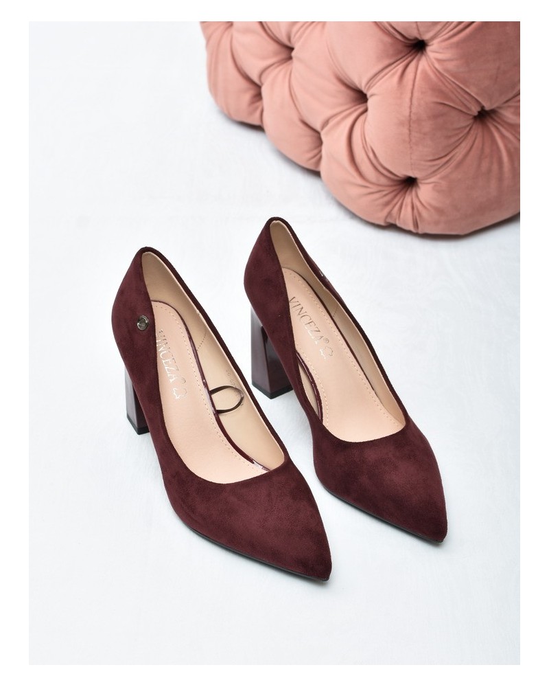Czółenka damskie Vinceza 62221 Bordo