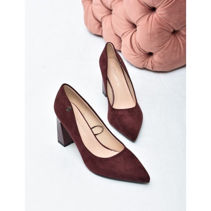 Czółenka damskie Vinceza 62221 Bordo